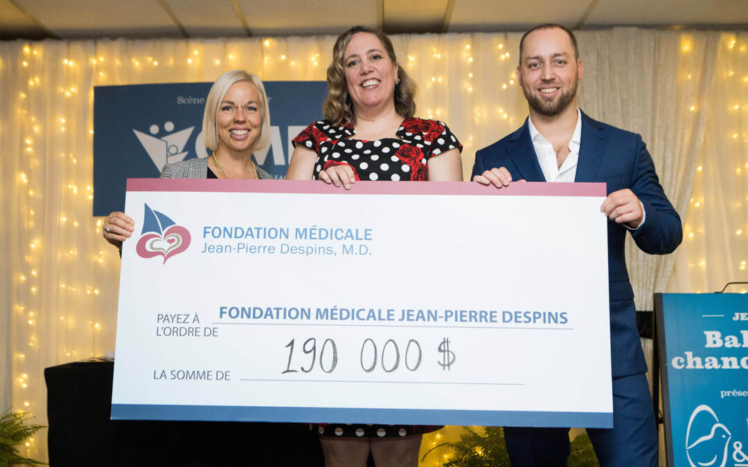 La Fondation médicale Jean-Pierre Despins est fière d’annoncer un montant record de 190 000 $ amassé